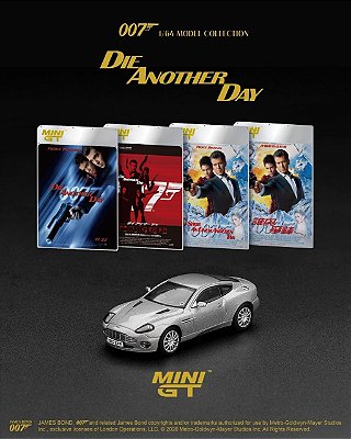 PRÉ VENDA - MINI GT - Astom Martim V12 Vanquish - 007 Die Another Day (926)