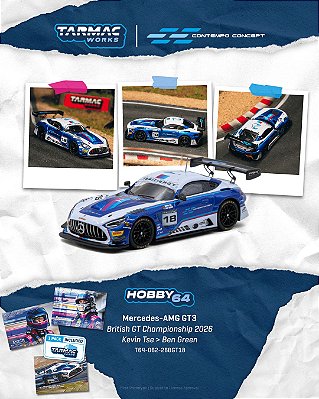 PRÉ VENDA - TARMAC WORKS - Mercedes AMG GT3 British GP Championship 2026 #18 Contempo Concept