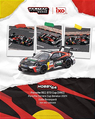 PRÉ VENDA - TARMAC WORKS - Porsche 911 GT3 CUP #69 Benelux 2024