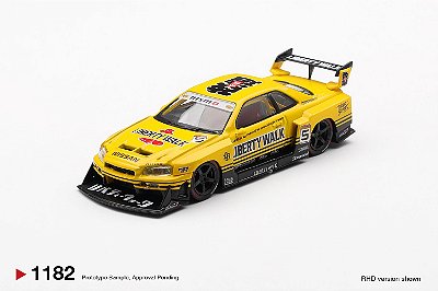 PRÉ VENDA - MINI GT - GTR ER34 LBWK Silhouette Yellow (1182)