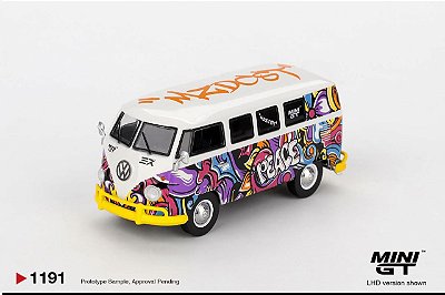 PRÉ VENDA - MINI GT - Volkswagen T1 Microbuz Mizu Graffiti (1191)