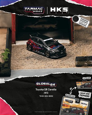 PRÉ VENDA - TARMAC WORKS - Toyota GR Corolla HKS Black