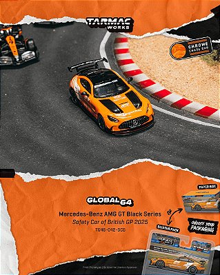 PRÉ VENDA - TARMAC WORKS - Mercedes-AMG GT Black Series - Safety Car F1 British GP 2025 Orange