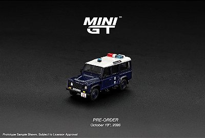 PRÉ VENDA - MINI GT - LandRover Defender 110 Royal HK Police Taipo (1313)