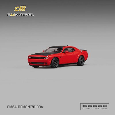 PRÉ VENDA - CM MODEL - Dodge Challenger SRT Demon 170 TorRed 2023