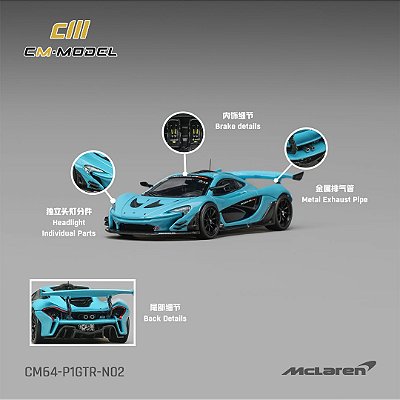 PRÉ VENDA - CM MODEL - McLaren P1 GTR Iridium Blue