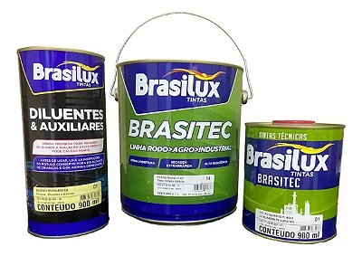 Kit Tinta Pu 4,5lt Azul Brasilux