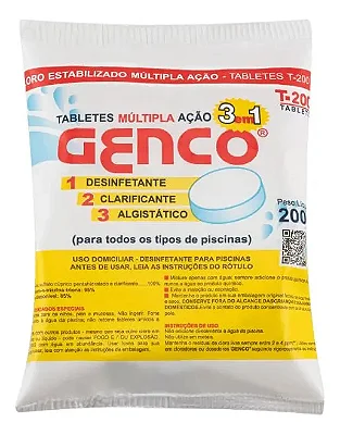 TABLETE GENCO 3EM1 200G