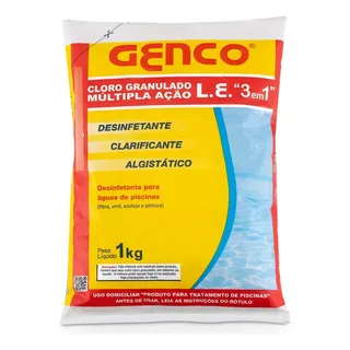CLORO GRANULADO GENCO 1KG MULTIPLA ÇÃO