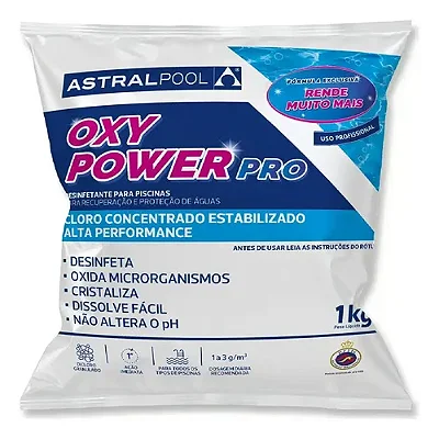 CLORO OXY POWER PRO 1KG ASTRALPOOL 56% DE CLORO ATIVO