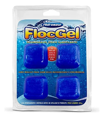 GEL CLARIFICANTE FLOCGEL HIDROAZUL 90G 4 CUBOS