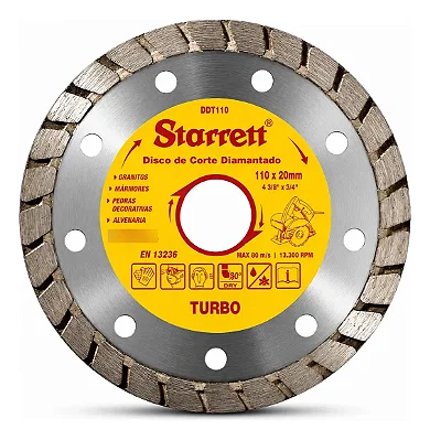DISCO DIAMANTADO 110mm TURBO STARRETT