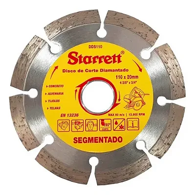 DISCO DIAMANTANDO SEGMENTADO 110mm STARRETT