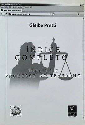 ÍNDICE COMPLETO - DIREITO E PROCESSO DO TRABALHO
