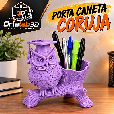Porta Caneta Coruja