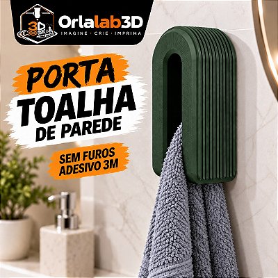 Porta Toalha de Parede sem Furos – Adesivo 3M