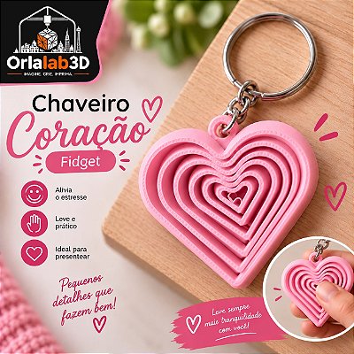 Chaveiro Coração Fidget ❤️