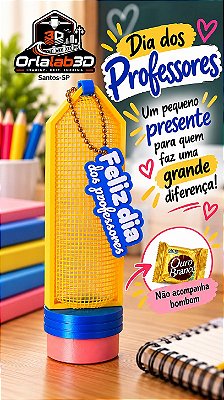 Presente Dia dos Professores – Porta Bombom ✏️🍫