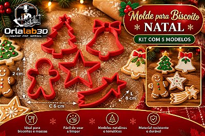 Kit Moldes para Biscoitos de Natal 🎄🍪