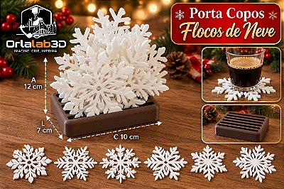 Porta Copos Flocos de Neve ❄️🎄