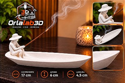 Porta Incenso Pescador – Impressão 3D 🎣