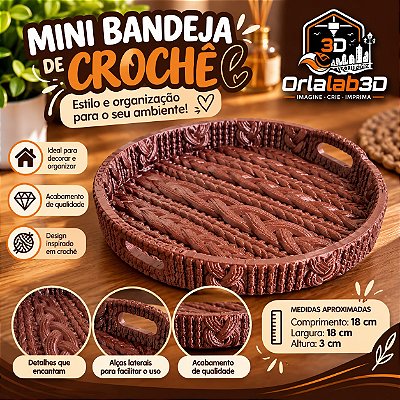 Mini Bandeja de Crochê