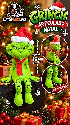🎄 Grinch Articulado de Natal – 10 cm
