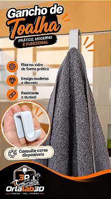 Gancho de Toalha para Box de Vidro