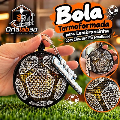 Bola Termoformada com Chaveiro Personalizado