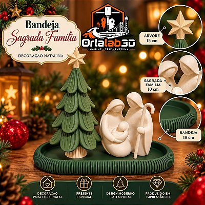🎄 Bandeja Sagrada Família Natal
