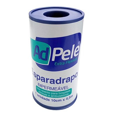 Esparadrapo Impermeável Branco AdPele 10cm x 4,5m