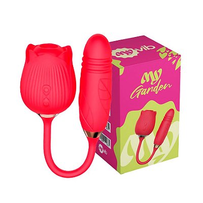Vibrador 2 em 1 com Vai e Vem e Pulsação