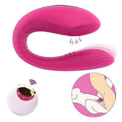 Vibrador de casal com Pulsação no Clitoris