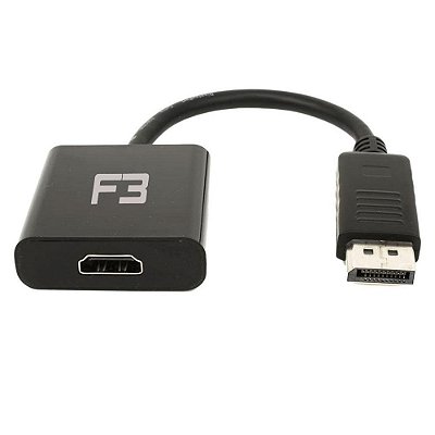 Adaptador Displayport para HDMI, F3, Preto - JC-CB-DMI