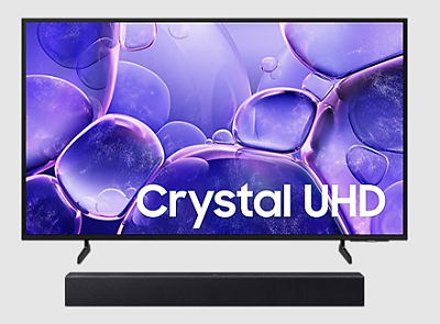 Smart TV 43" Samsung 4K UHD Crystal UHD UN43U8600FGXZD Tizen Bixby 3 HDMI + Sound Bar HW-B400F