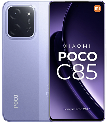Smartphone Xiaomi Poco C85 + NFC 256GB / 8GB Ram 4G - Resistente à água e Poeira - Roxo