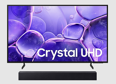 Samsung Smart TV 50” Crystal UHD 4K U8100F UN50U8100FGXZD 2025 + Soundbar HW-B400F/ZD - 220v