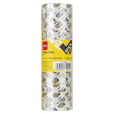 FITA ADES TRANSP 12X18MM 28M PCT 12 RL-DELI