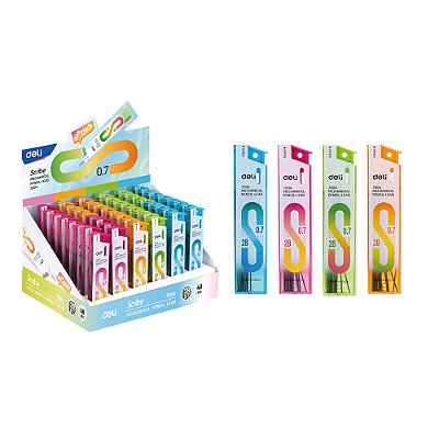 MINA DE GRAFITE 2B 0,7MM PCT C/20 UN - DELI