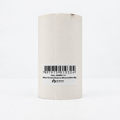 BOB. TERMICA 80MMX30M BRANCA 48G - RIOBRANCO