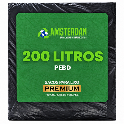 SACO LIXO REFOR PRETO 200 L 5KG AMSTERDAN