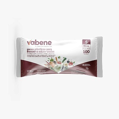 SACO FREEZER MICRO 5L 40X28CM 100UN VABENE
