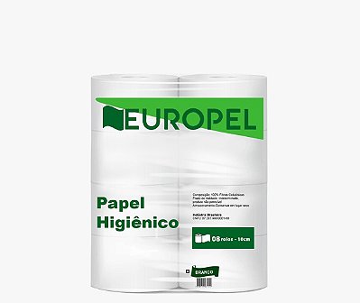 ROLOS HIGIENICO BRANCO 8UN - EUROPEL