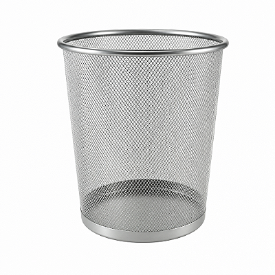 CESTO PARA LIXO ARAMADO PRATA - KIT