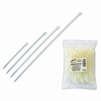 TRAVA ABRAÇADEIRA 2.5X120MM CT-25120 BRANCO 100UN - KIT