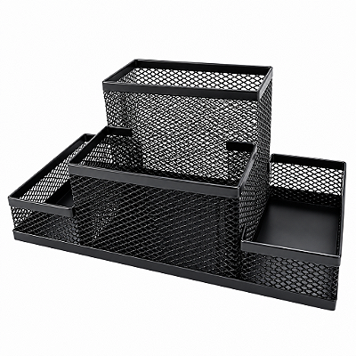 PORTA OBJETOS ARAMADO PRETO - KIT