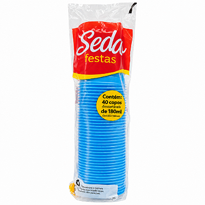 COPO 180ML AZUL CLARO 40UN - BELLO
