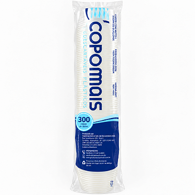 COPO 300ML PS TR C/100UN - COPOMAIS