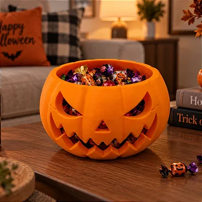 Tigela Abóbora Halloween Porta-Doces