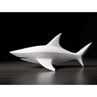 Tubarão Branco Decorativo Moderno